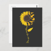 ひまわりサンシャインキュート恐竜ラバートレックスディノ ポストカード (正面/裏面)