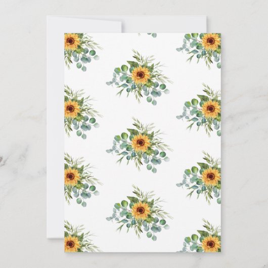 ひまわりサンシャインフォールベイビーシャワー招待状 招待状 (裏面)