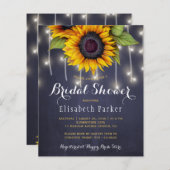 ひまわりシック素朴なストリングライトブライダルシャワー (正面/裏面)