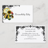 ひまわりシャドーの妖精とコズミックキャット 名刺 (正面/裏面)