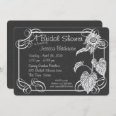 ひまわりシャルボードサインブライダルシャワー 招待状 (正面/裏面)