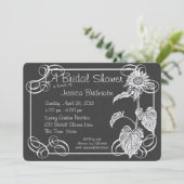 ひまわりシャルボードサインブライダルシャワー 招待状 (スタンド正面)