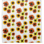 ひまわりシャワカラフルーカーテンの配列 シャワーカーテン (正面)