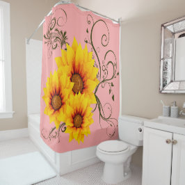 ひまわりシャワーカーテン シャワーカーテン