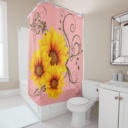 ひまわりシャワーカーテン シャワーカーテン (インサイチュ)