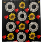 ひまわりシャワーカーテン シャワーカーテン (正面)