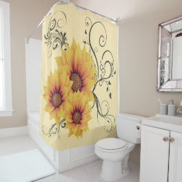ひまわりシャワーカーテン シャワーカーテン
