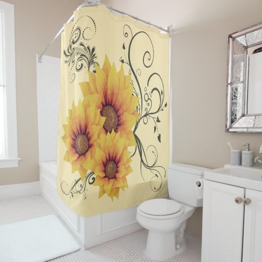 ひまわりシャワーカーテン シャワーカーテン (インサイチュ)