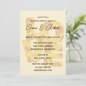 ひまわりシンプルのエレガントLOVEリハーサルディナー 招待状 (スタンド正面)