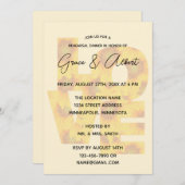 ひまわりシンプルのエレガントLOVEリハーサルディナー 招待状 (正面/裏面)