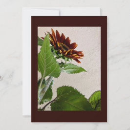 ひまわりシンプルの手書き用メモカード 招待状