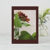 ひまわりシンプルの手書き用メモカード 招待状 (スタンド正面)