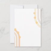 ひまわりシンプルの日照花ベビーシャワー 招待状 (裏面)