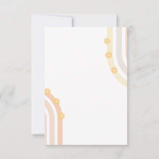 ひまわりシンプルの日照花ベビーシャワー 招待状 (裏面)