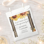 ひまわりシンプルの葬儀記念バッグ フェイバーバッグ (クリップ留めされた状態)