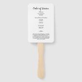 ひまわりシンプル写真葬式プログラム ハンドファン (裏面)