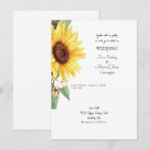 ひまわりシンプル家族と共に Invita 招待状 (正面/裏面)