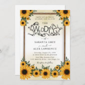 ひまわりシンプル結婚式招待状 招待状 (正面/裏面)