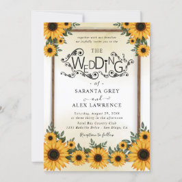 ひまわりシンプル結婚式招待状 招待状