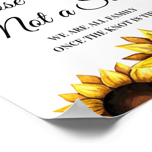 ひまわりシートの結婚看板ポスターを選ぶ ポスター (角)