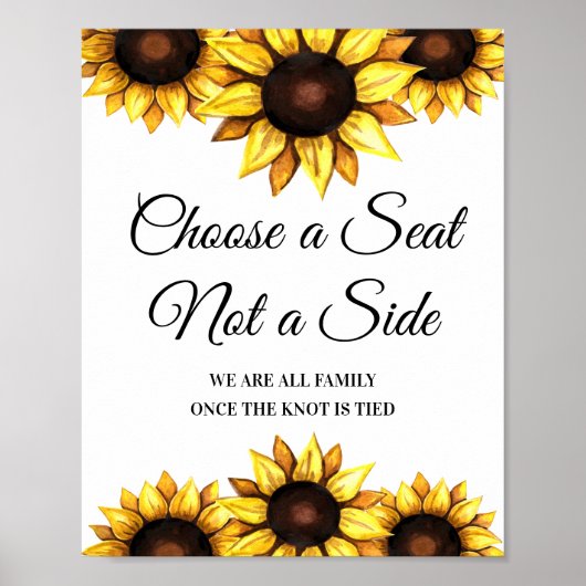 ひまわりシートの結婚看板ポスターを選ぶ ポスター (正面)