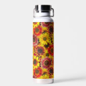 ひまわりシームレスパターン ウォーターボトル (背面)