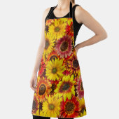 ひまわりシームレスパターン エプロン (インサイチュ)