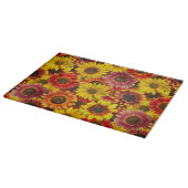 ひまわりシームレスパターン カッティングボード (角)