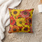 ひまわりシームレスパターン クッション (ブランケット)