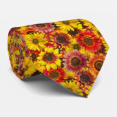 ひまわりシームレスパターン ネクタイ (ロール)