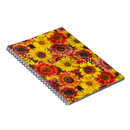 ひまわりシームレスパターン ノートブック (右側)