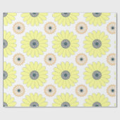ひまわりシームレスパターン ラッピングペーパー (フラット)