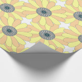 ひまわりシームレスパターン ラッピングペーパー (角)