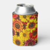 ひまわりシームレスパターン 缶クーラー (缶正面)