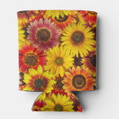 ひまわりシームレスパターン 缶クーラー (裏面)