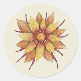 ひまわりシール（20枚） ラウンドシール