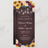 ひまわりジャースライツウッドブルゴーニュ赤面結婚ズ プログラム (正面/裏面)