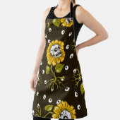 ひまわりスカルユニーク：シームレスパターン。 エプロン (インサイチュ)