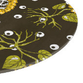 ひまわりスカルユニーク：シームレスパターン。 カッティングボード (角)