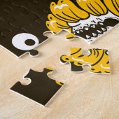 ひまわりスカルユニーク:シームレスパターン。 ジグソーパズル (側面)