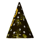 ひまわりスカルユニーク:シームレスパターン。 パーティーハット (右)