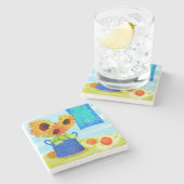 ひまわりスクエアコースター ストーンコースター (横)