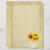 ひまわりスクラップブック並み筆記用紙 (正面/裏面)