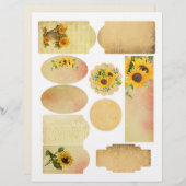 ひまわりスクラップブック装飾シート (正面/裏面)