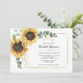 ひまわりスクリプト ユーカリ フラワーブライダルシャワー 招待状 (スタンド正面)