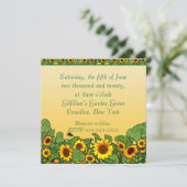 ひまわりスクロールハンドスティング招待状 招待状 (スタンド正面)