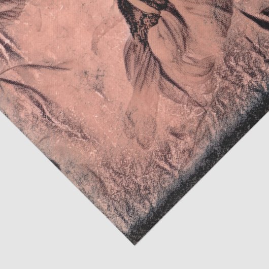 ひまわりスケッチセピアヴィンテージアンティークデコページ 薄葉紙 (詳細)