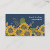 ひまわりスケッチデザイン、フローラ 名刺 (正面)