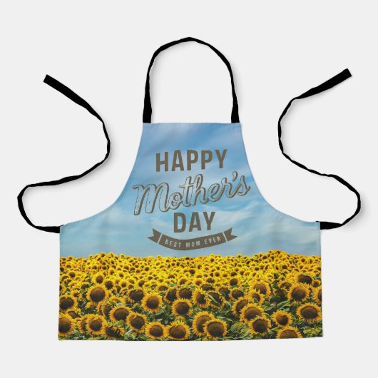 ひまわりスタイリッシュのエレガント最高のお母さんフローラ エプロン (正面)