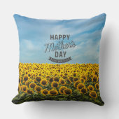 ひまわりスタイリッシュのエレガント最高のお母さんフローラ クッション (正面)